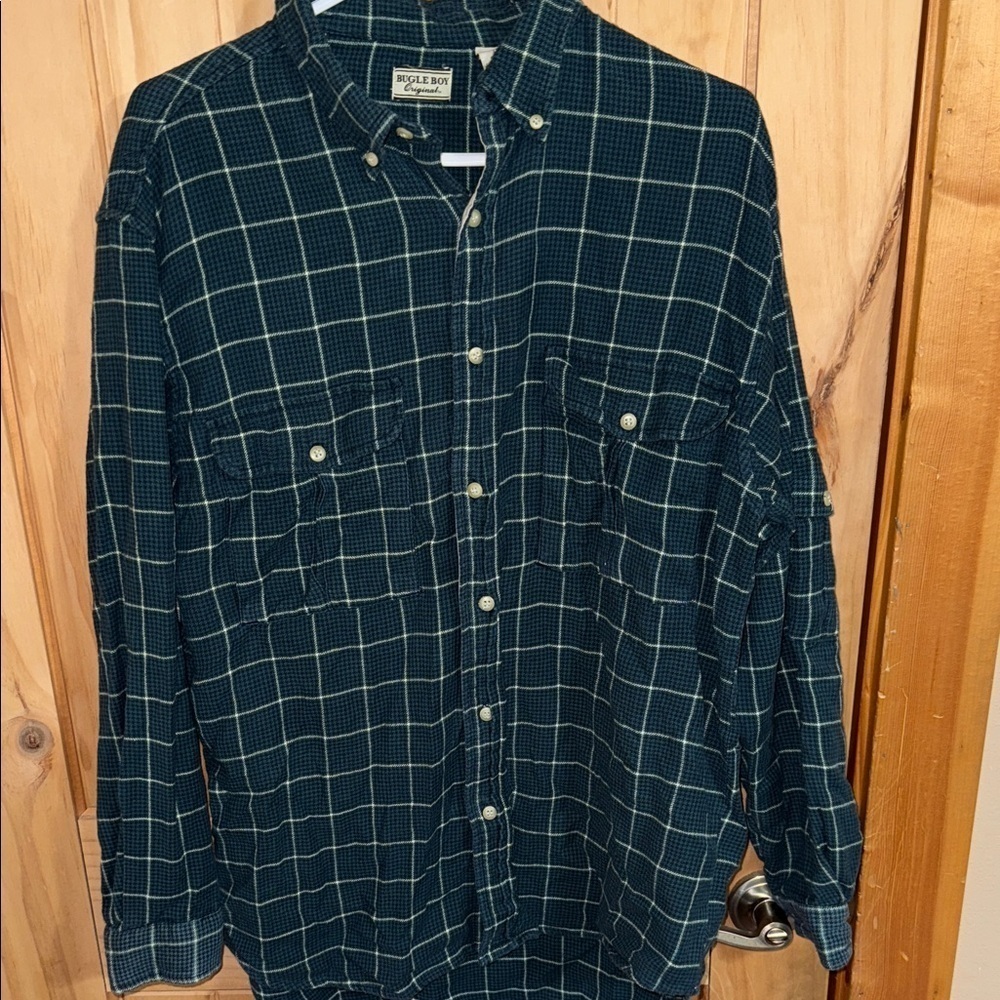 Bugle Boy Original Men's Blue Checkered Shirt